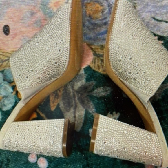 Charles David Formal Rhinestone Crystal Chunky heels - Picture 6 of 13